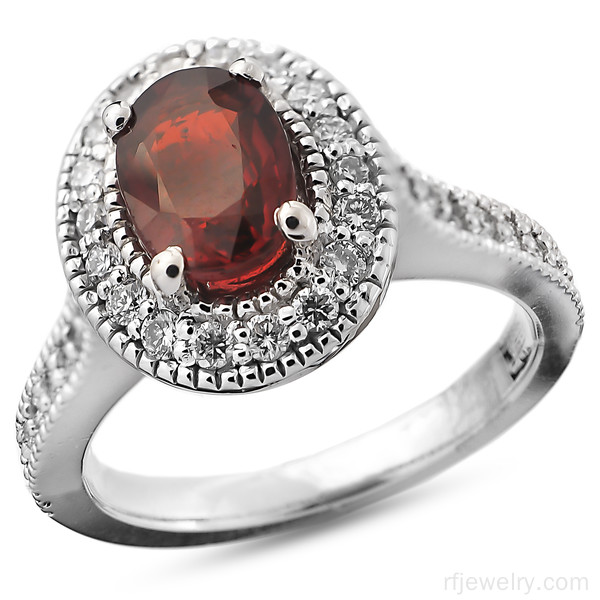 انگشتر جواهر ياقوت قرمز - کد 14108