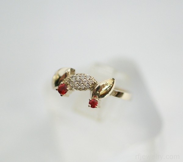 انگشتر جواهر ياقوت قرمز - کد 15759