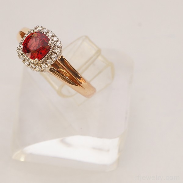 انگشتر جواهر ياقوت قرمز - کد 16477