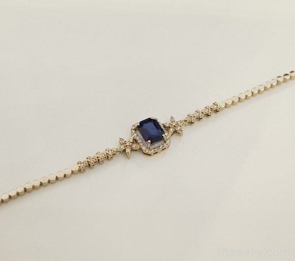 دستبند جواهر ياقوت کبود - کد 17261