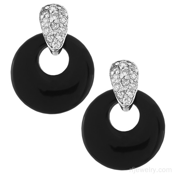 گوشواره جواهر برليان - کد 6408