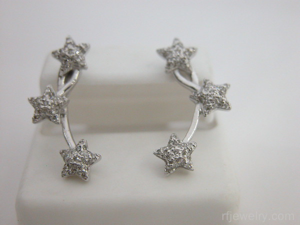 گوشواره جواهر برليان - کد 6634