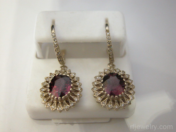 گوشواره جواهر برليان - کد 7486