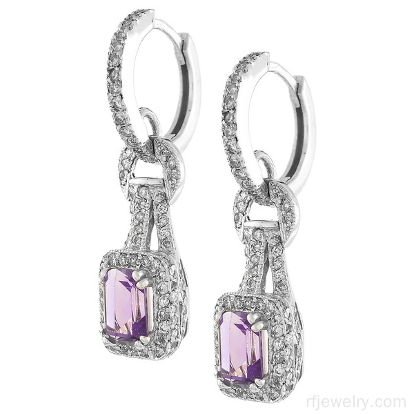 گوشواره جواهر برليان - کد 7518