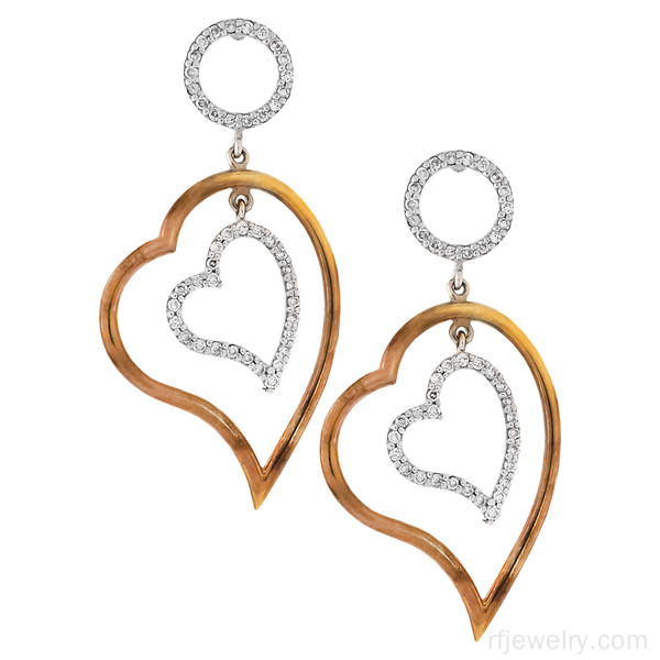گوشواره جواهر برليان - کد 9781