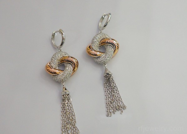 گوشواره جواهر برليان - کد 9808